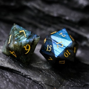 Udixi Đa Diện Biểu Tượng Tùy Chỉnh Dungeons Và Dragons Đá Quý Đá Quý Đá Quý Labradorite Cube <span class=keywords><strong>Dice</strong></span> Trò Chơi Thiết Lập - Product Image 6