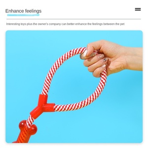 Corda di cotone in stile cartone animato con doppio nodo resistente all'usura e al morso giocattolo per cani - Product Image 4