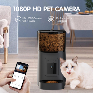 Distributeur automatique de <span class=keywords><strong>nourriture</strong></span> pour animaux de compagnie intelligent avec caméra WiFi, audio bidirectionnel, pour chats et chiens, OEM ODM, vente en gros, approvisionnement en vrac - Product Image 3