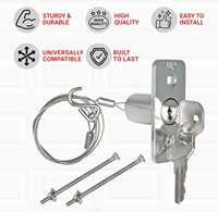 Serrure de porte de garage à déverrouillage d'urgence, remplacement universel, serrure extérieure à clé pour portes sectionnelles
