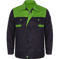 Veste de travail pour homme à blocs de couleur |   Uniforme de travail durable et respirant pour l'usine, la construction, les mécaniciens, l'entrepôt