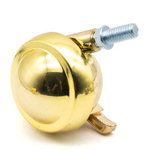 Roulettes de meubles en acier inoxydable et en laiton zingué pivotantes et verrouillables Roulettes à tige en forme de boule Fournisseurs de roulettes - Product Image 5