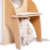 Maison de chat arbre à chat à plusieurs niveaux vaisseau spatial 3 meubles de condo 54 "tour de l'arbre à chat moderne fusée