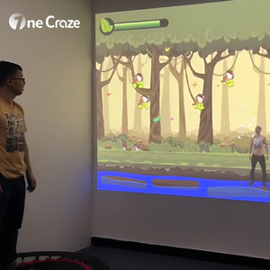 เกมแทรมโพลีนแบบอินเทอร์แอคทีฟพร้อมโปรเจคเตอร์ AR สำหรับเด็ก ความคมชัดสูง รองรับการเล่นแบบอินเทอร์แอคทีฟด้วย Kinect สำหรับเกมเซ็นเซอร์ กีฬาในร่ม สนามเด็กเล่นบนหน้าจอ - Product Image 4