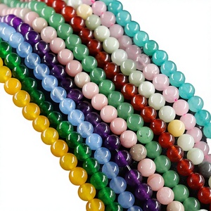 Cuentas Sueltas Redondas de Cristal Verde de 8mm, Varios Colores a Elegir, para Joyería DIY, Venta al Por Mayor, Cuentas de Alta Calidad - Product Image 1