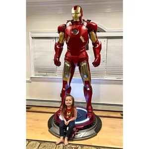 Marvel figure resin iron man statue life size super heroes fiberglass mk7 iron man sculpture for decor