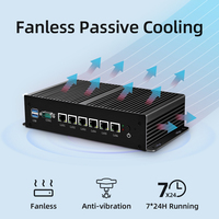 6 LAN Mini Pc Firewall Router Hardware Palo Alto Network 4405U Barebone linux ubuntu pfsense Soft router Firewall