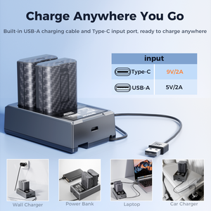 CE ROHS FCC En EL15C 2600mAh ชุดชาร์จแบตเตอรี่กล้องสำหรับกล้อง <span class=keywords><strong>Nikon</strong></span> Z8 Z6 <span class=keywords><strong>Z7</strong></span> Z62 Z63 Z5 SLR รองรับการชาร์จอย่างรวดเร็ว PD - Product Image 1