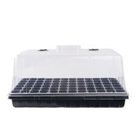 Plateau de semis 72 cellules avec dôme d'humidification et base, kit de germination épaissi avec 2 aérations pour la propagation des semis