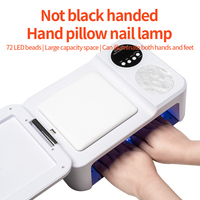 Séchoir à ongles UV LED professionnel portable avec coussinets de main souples, lampe à gel à séchage rapide pour usage domestique et en salon