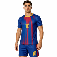 Camiseta de Fútbol Deportiva de Manga Corta Transpirable Unisex Personalizada OEM ODM, Camiseta de Fútbol Retro Clásica Vintage con Estampado de Rayas
