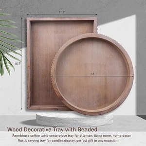 Plateau de rangement simple en bois moderne pour usage alimentaire, design perlé flexible, personnalisable, pour cuisine et maison (vente en gros) - Product Image 6