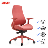 Chaise de bureau moderne en maille réglable avec accoudoirs fixes, mousse épaisse, pivotante et inclinable, confortable et durable pour la maison et l'atelier, vente en gros