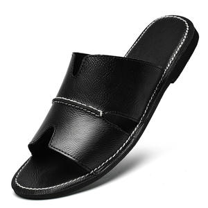 Nouvelles sandales d'été 2026 en cuir véritable pour hommes grandes tailles |   Sandales de plage décontractées pour hommes, taille 47 - Product Image 2