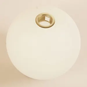 Por encargo G9 claro esmerilado leche ópalo blanco tornillo redondo Globo de Cristal cubierta de la bombilla pantalla de la lámpara con rosca interna