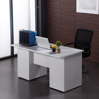 Bureau d'ordinateur de bureau à grande capacité avec armoire, style minimaliste, pratique, mobilier de bureau pour le personnel