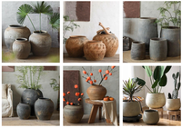 Pot Bunga Terakota Gaya Vintage Rustic Terbaru, Pot Keramik untuk Tanaman Bunga di Rumah, Taman, Balkon