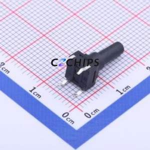 GT-TC116B-H145-L1 Tactile Switch Through hole Component (THT) Switch Single Pole Single Throw Round Button 2.5N Through Hole - Product Image 2