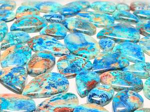 Lote al por mayor de grado AAA de alta calidad de cabujones de azurita verde Natural Shattuckite para la fabricación de joyas - Product Image 3