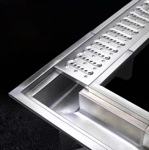 Canale di Drenaggio Moderno a U in Acciaio Inossidabile Anticorrosione per Cucina, Cortile, Officina, Grondaia Prefabbricata Aperta - Product Image 3