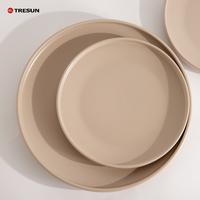 Assiettes en Céramique Grès Noir Mat Plates Style Européen Moderne pour Salade, Plats d'Accompagnement et Dîner – Vente en Gros pour Hôtellerie et Restaurant