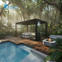 Pergola bioclimatique motorisée en aluminium Sweet Home Smart, toit à lames orientables, gazebo extérieur, éclairage LED, imperméable, auvent rétractable
