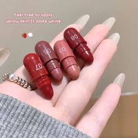 Ensemble de 8 rouges à lèvres crème minéraux en capsule, hydratants, longue tenue et anti-transfert, mini rouges à lèvres mats, vente en gros, Barra De Labios