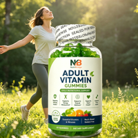 Gummies vitaminées à croquer pour adultes aux fruits rouges mélangés pour cheveux, peau et ongles