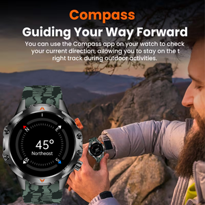 <span class=keywords><strong>Smartwatch</strong></span> SENBONO V75 con Bussola, Batteria Grande da 1000mAh, <span class=keywords><strong>Monitoraggio</strong></span> Frequenza Cardiaca e Sonno, Impermeabile IP68, <span class=keywords><strong>Smartwatch</strong></span> da Esterno per Uomo - Product Image 6