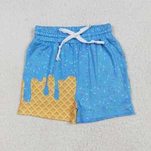 Shorts décontractés pour bébés garçons Longlv Sibling Baby Boys Drip Sprinkles Team, vêtements pour enfants en nylon/coton écologiques - Product Image 2