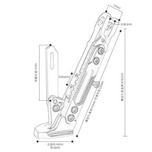 Soporte Lateral Ajustable de Aleación de Aluminio CNC para Motocicleta ITALJET Dragster200, Sistemas de Carrocería para Motocicletas - Product Image 5
