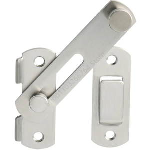 90/180° Stainless Steel <b>Door</b> Lock Guard Latch Bolt Toggle Latch <b>Sliding</b> <b>Barn</b> <b>Door</b> Lock Wine Cabinet Closet Right Angle Lock - Product Image 2