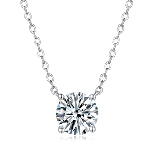 Collar de Cadena con Eslabones de Plata 925 y Diamantes Moissanite - Product Image 1