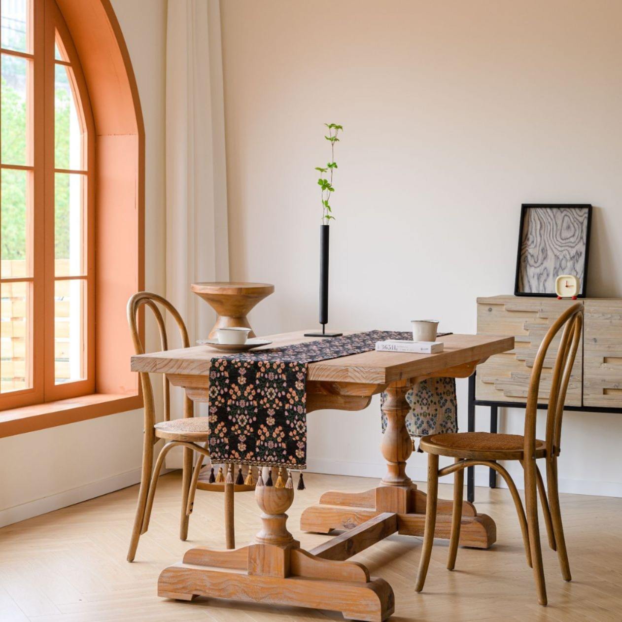 Jacquard noir prune blossom nouveau café gland