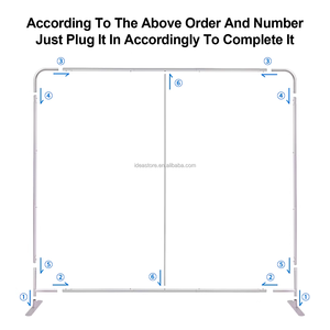 8ft 10ft 20ft triển lãm thương mại hiển thị CuộN kéo lên Pop Up hiển thị gian hàng căng căng vải Backdrop hiển thị biểu ngữ khán đài - Product Image 5