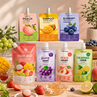 Pochette à bec verseur multicouche personnalisable et rechargeable de qualité alimentaire avec couvercle inviolable pour l'emballage de milkshakes et de boissons aux fruits