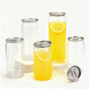 Latas de Refresco Mini de 200 ml a Precio Económico, Frascos de Plástico PET Transparentes de Grado Alimenticio con Tapas para Dulces, Jugos y Bebidas - Product Image 4
