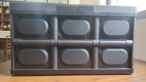 55L 55L katlanabilir şeffaf plastik saklama kabı katlanır saklama kutusu saklama kutusu organizatör