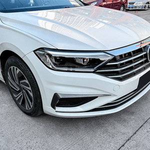 Volkswagen Front Wind Vane <b>Car</b> <b>Decals</b> Piano Black Carbon Fiber Texture Adhesive ABS Weather Shields 2019-2021 - Product Image 2