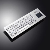 Teclado Industrial Resistente con Interfaz USB Multi-OS, Resistente al Agua y al Polvo IP65, Panel Frontal de Acero Inoxidable, Panel Táctil