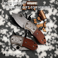 Couteau de poche promotionnel Scimitar Shop, mini, en acier inoxydable, durable, pour la survie, bord lisse, garantie 1 an, pour l'extérieur