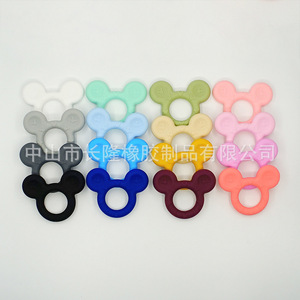 Anneau de dentition en silicone pour bébé, forme Mickey, sans BPA, pour 0-6 mois - Product Image 1