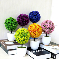 Plante en pot Bomao, petite fleur en plastique, décoration d'intérieur, ornements floraux, cerisier, neige verte, mini