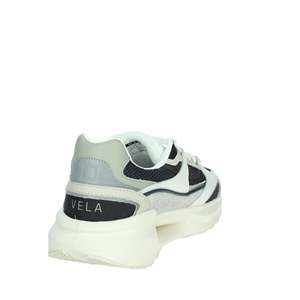 D.A.T.E. Sneakers da Uomo M401-VL-HD-BL Bianche e Blu in Tela, Scarpe Trendy - Product Image 3