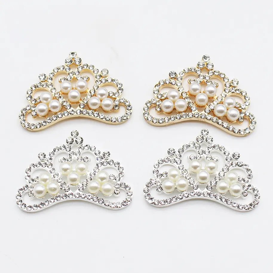 Diamond Edge Crystal Buckle Gold Silver Pendant Accessories For DIY Crystal