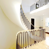 Balustres en acier forgé métallique, grand rectangle angulaire, carré de 5/8 po, pour balustrades d'escalier intérieur et décoration d'escaliers