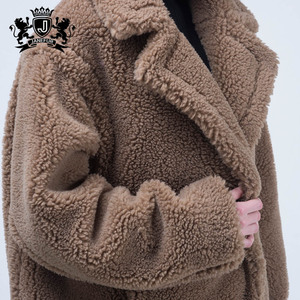 Manteau Long d'hiver en laine de mouton pour femmes 2020, <span class=keywords><strong>Teddy</strong></span> <span class=keywords><strong>Bear</strong></span>, manteau en fourrure, <span class=keywords><strong>veste</strong></span> de <span class=keywords><strong>Teddy</strong></span>, vente en gros - Product Image 4