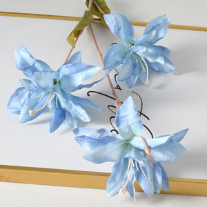 Flor Artificial de Lirio de <span class=keywords><strong>Seda</strong></span> de Alta Calidad con 3 Cabezas, Decoración de Simulación para Salón de Bodas, Hogar, Sala de Estar, Accesorios de Fotografía - Product Image 3