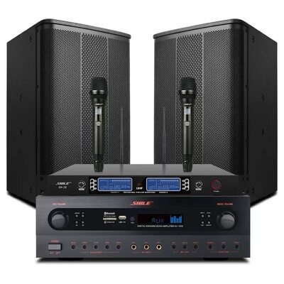 SHILE AV1018 BX505 Home KTV Entertainment System for Singing Business Meeting Rooms Hotel Lounges VIP Cabins DJ Control Console