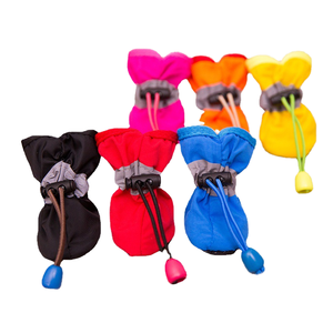 Wholesale Winter Dog Shoes Waterproof Warm Anti-slip Pet Socks Classic Cute Print Design Breathable Leather Rubber Material - Product Image 1